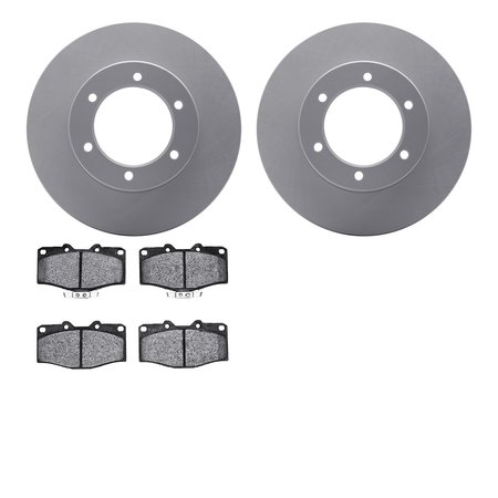 DYNAMIC FRICTION CO 4302-76008, Geospec Rotors with 3000 Series Ceramic Brake Pads, Silver 4302-76008